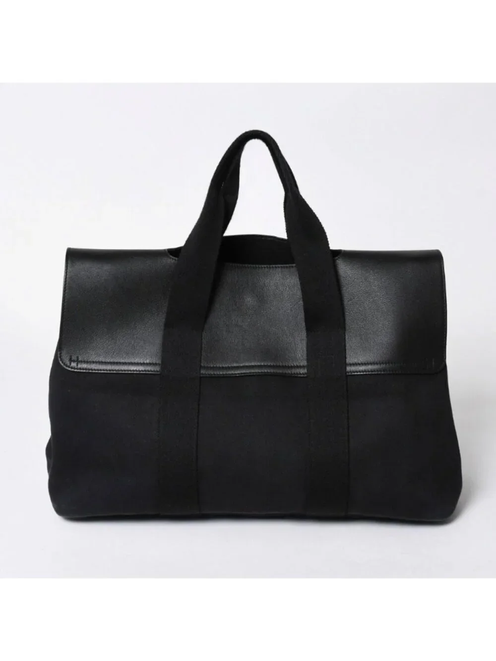 Hermes Handbag Valparaiso MM Tote Black Silver